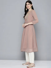 Embroidered yok flaired gorgette kurta-JOK 1524